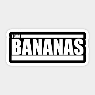 Team Bananas Challenge Funny Sticker